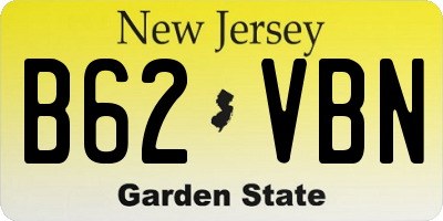 NJ license plate B62VBN