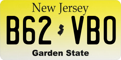 NJ license plate B62VBO