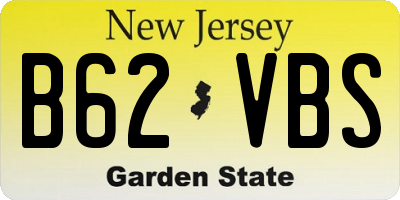 NJ license plate B62VBS