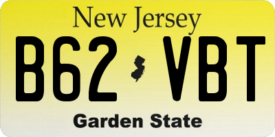 NJ license plate B62VBT