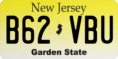 NJ license plate B62VBU