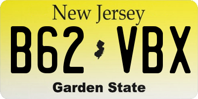 NJ license plate B62VBX