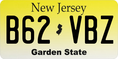 NJ license plate B62VBZ