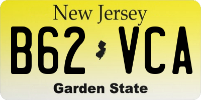 NJ license plate B62VCA
