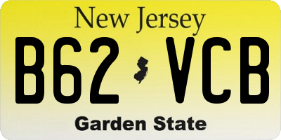 NJ license plate B62VCB