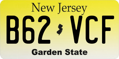 NJ license plate B62VCF