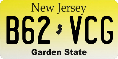 NJ license plate B62VCG