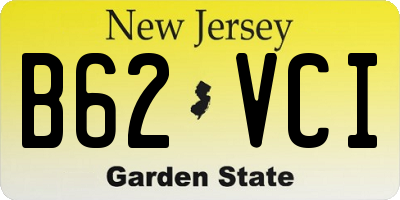 NJ license plate B62VCI