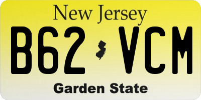 NJ license plate B62VCM