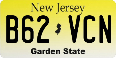 NJ license plate B62VCN