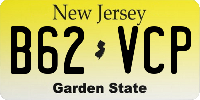 NJ license plate B62VCP