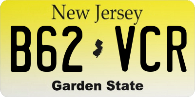 NJ license plate B62VCR