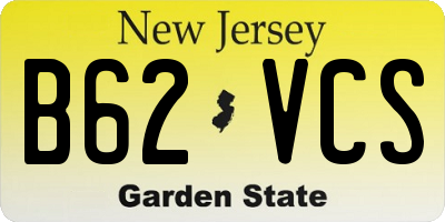 NJ license plate B62VCS