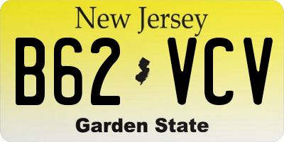 NJ license plate B62VCV