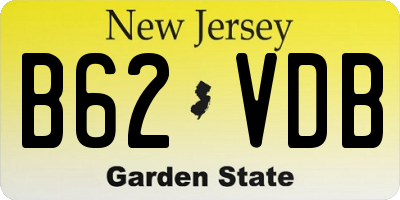 NJ license plate B62VDB