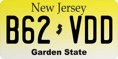 NJ license plate B62VDD