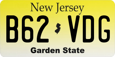 NJ license plate B62VDG