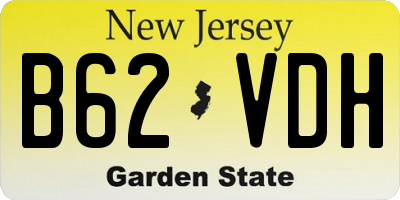 NJ license plate B62VDH