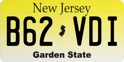 NJ license plate B62VDI