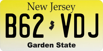 NJ license plate B62VDJ