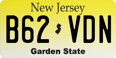 NJ license plate B62VDN