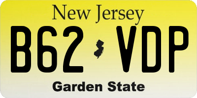 NJ license plate B62VDP