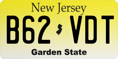 NJ license plate B62VDT