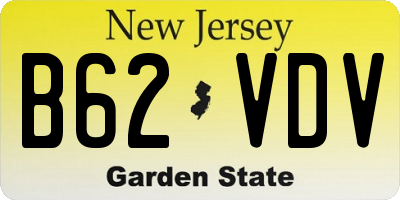 NJ license plate B62VDV