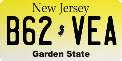 NJ license plate B62VEA