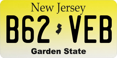 NJ license plate B62VEB
