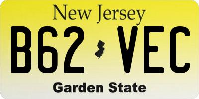 NJ license plate B62VEC