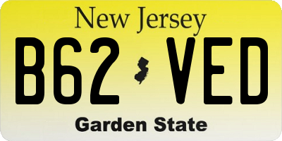 NJ license plate B62VED