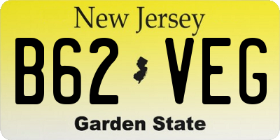 NJ license plate B62VEG