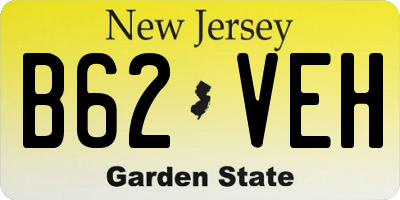 NJ license plate B62VEH