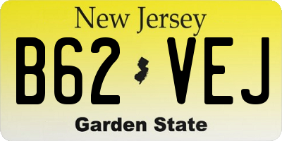 NJ license plate B62VEJ