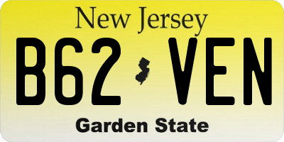 NJ license plate B62VEN