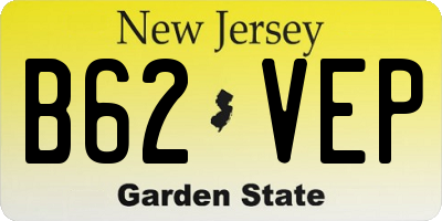 NJ license plate B62VEP