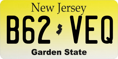 NJ license plate B62VEQ