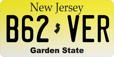 NJ license plate B62VER