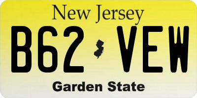 NJ license plate B62VEW