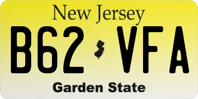NJ license plate B62VFA