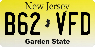 NJ license plate B62VFD
