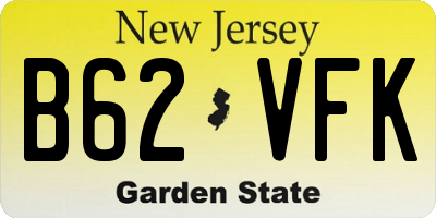 NJ license plate B62VFK