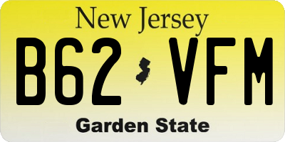 NJ license plate B62VFM