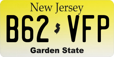 NJ license plate B62VFP