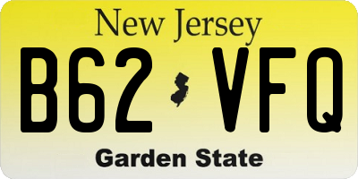 NJ license plate B62VFQ