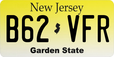 NJ license plate B62VFR