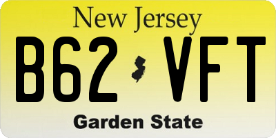 NJ license plate B62VFT