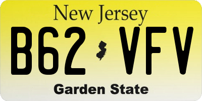 NJ license plate B62VFV