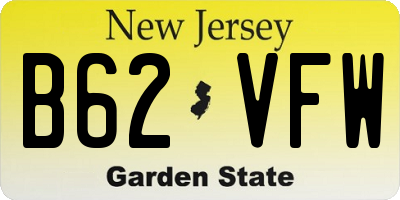 NJ license plate B62VFW
